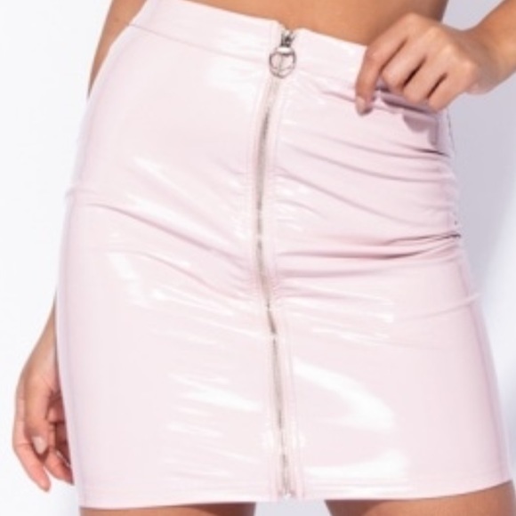 VINYL MINI SHIRT, FULL ZIPPER, VARIOUS SIZES - Picture 2 of 7